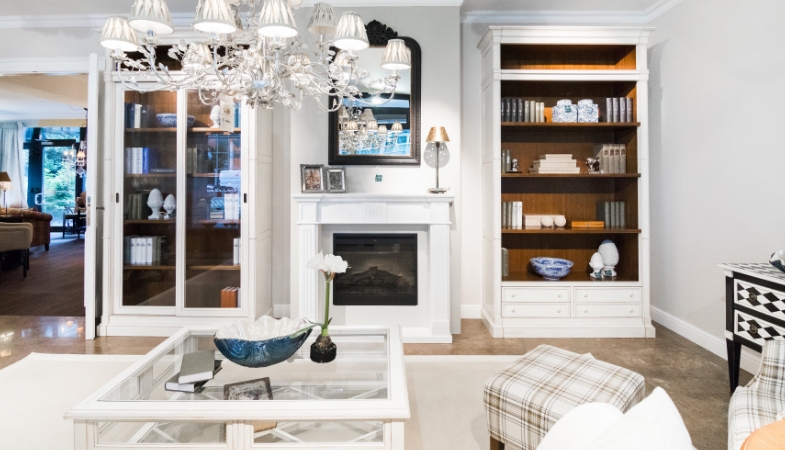 Ein Wohnzimmer eingerichtet  im englischen Landhausstil